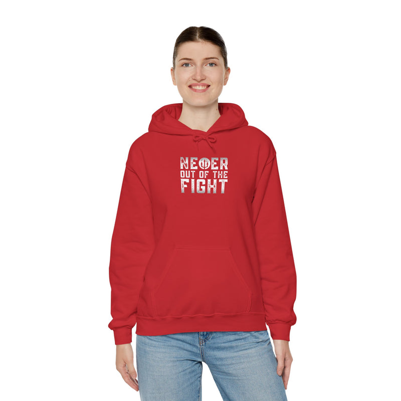 "Never Out Of The Fight" Unisex Fightz On Heavy Blend™ Hooded Sweatshirt