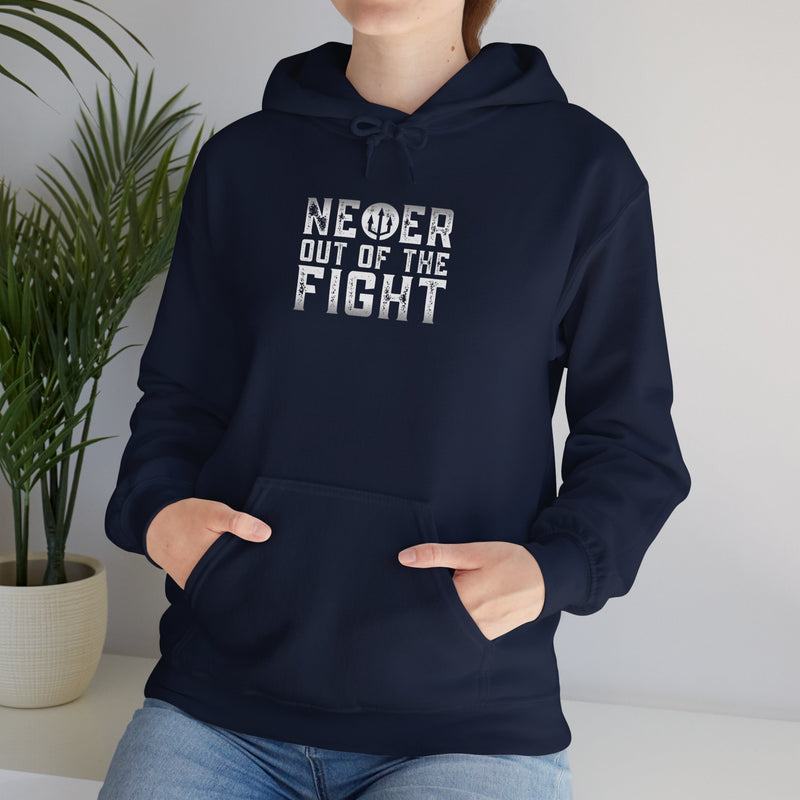 "Never Out Of The Fight" Unisex Fightz On Heavy Blend™ Hooded Sweatshirt