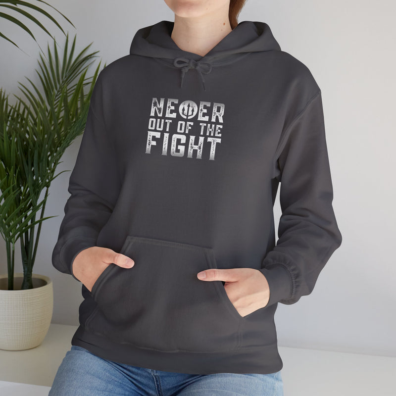 "Never Out Of The Fight" Unisex Fightz On Heavy Blend™ Hooded Sweatshirt