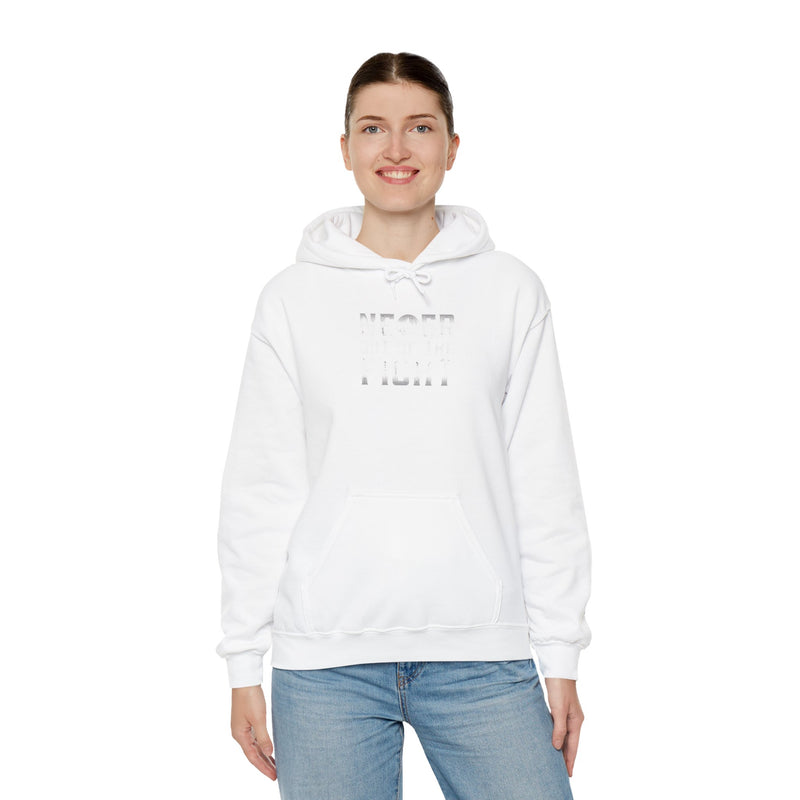 "Never Out Of The Fight" Unisex Fightz On Heavy Blend™ Hooded Sweatshirt