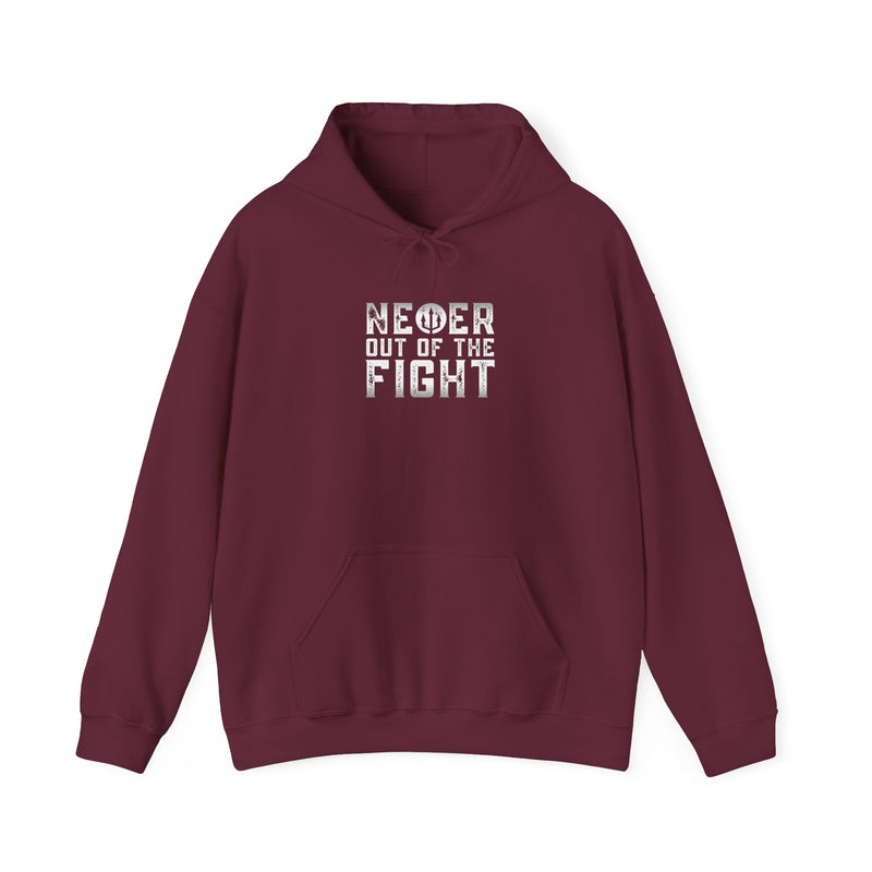 "Never Out Of The Fight" Unisex Fightz On Heavy Blend™ Hooded Sweatshirt