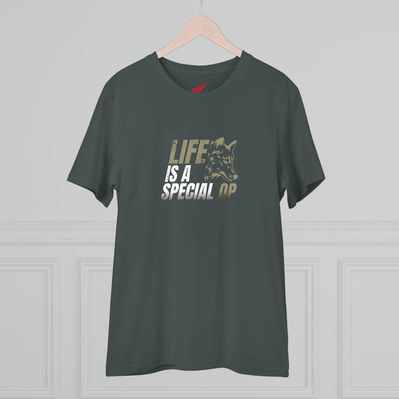 "Life Is A Special Op" Organic Creator Fightz On T-shirt - Unisex