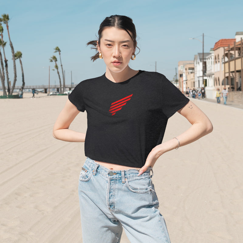 Fightz On Women's Flowy Cropped Tee